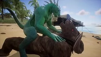 play Lagarto se llena de semen de minotauro - vida silvestre