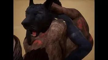 Abspielen Wolf wird von Minotaurus gezüchtet - Wildtier