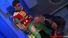 Play Edging Fetish with Jessie Colter and Lance Hart in Super Hero Outfits