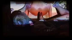 Riproduci Il patrigno gay maturo si masturba davanti al proiettore con un cazzo mostruoso e un grosso cazzo